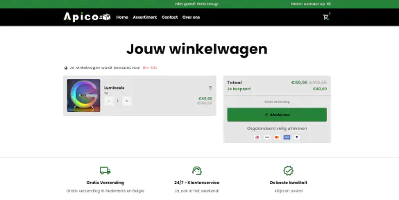 apico.nl shopping cart